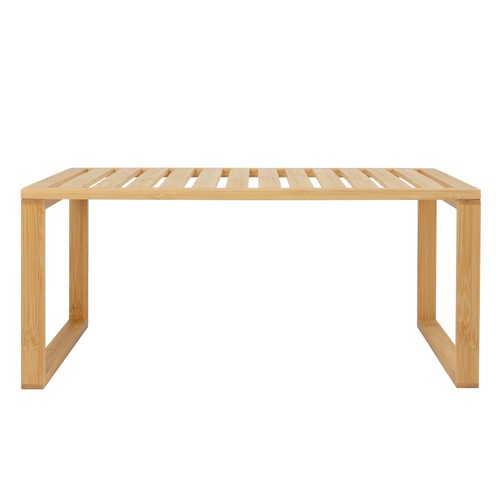 (2 pack) Better Homes & Gardens Bamboo Stackable Shelf, 16 x 10 x 1.18in,Natural - Picture 5 of 10