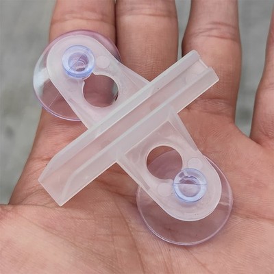 2pcs Aquarium Fischtank Isolation Clip Partition Platte Glasklemme Saugnaspekte 