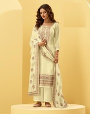 Wedding Wear Salwar Suit  Embroidered Indian Dress  Unstitched Set