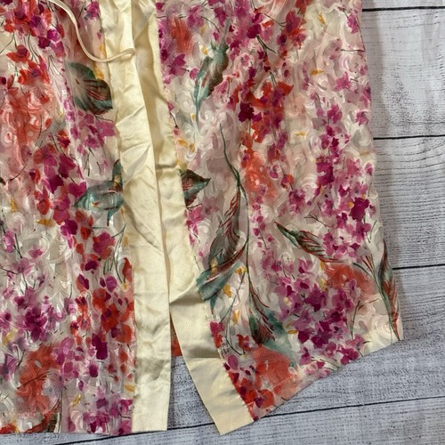 Vintage Inner Most Pink Yellow Floral Robe missing belt size small - Picture 5 of 15