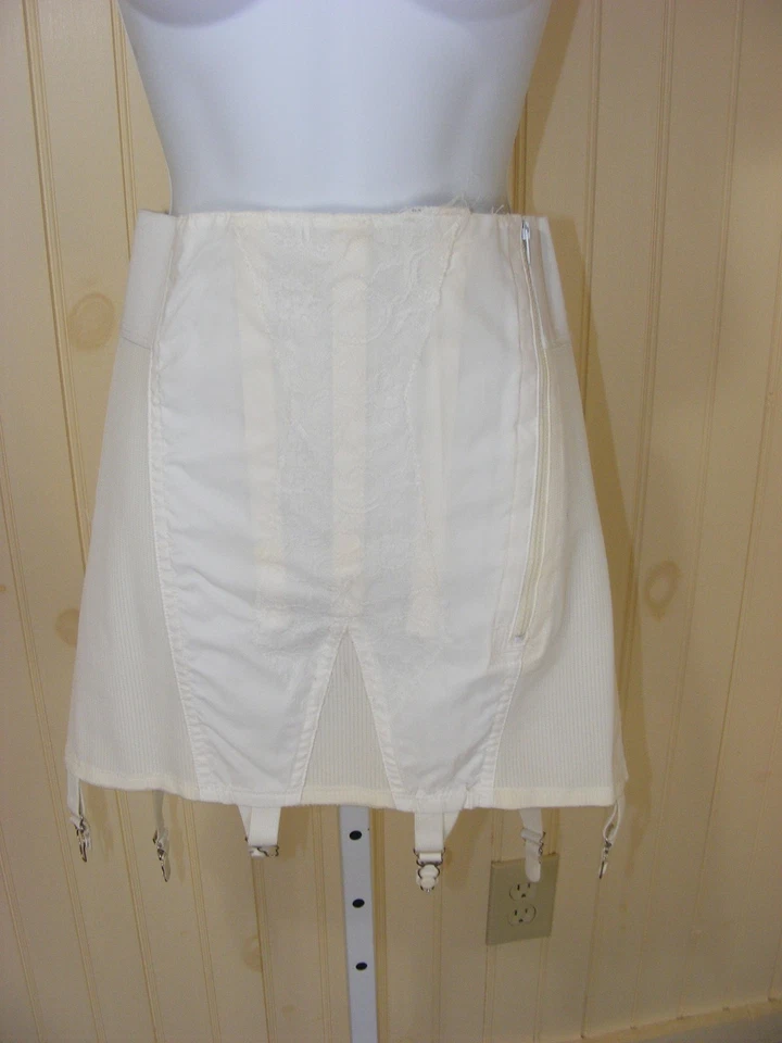 60S GIRDLE SEARS FRONT ZIP WIDE ELASTIC SIDE LUMBAR SUPPORT #4754 30 DEADSTOCK - Image 2 of 4