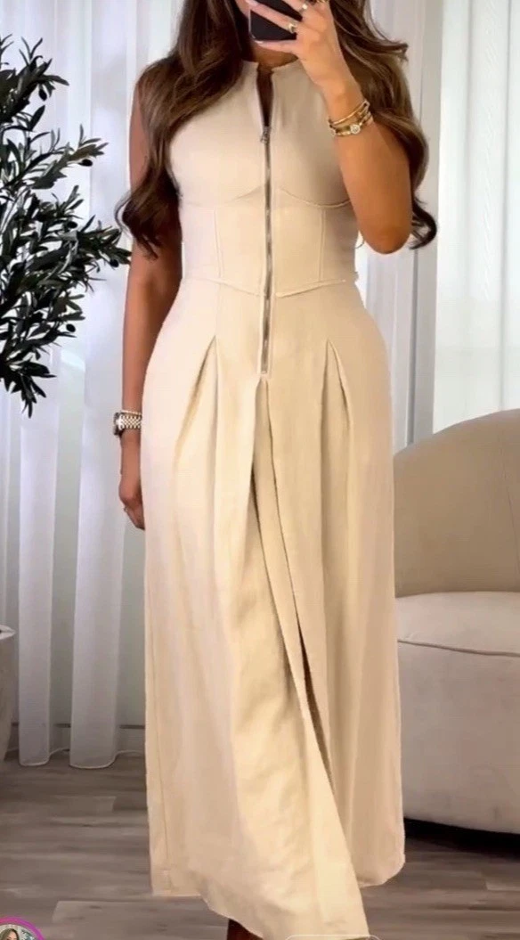drop waist dress maxi Women's Know Better Tan Embroidered Drop Waist Maxi Dress | Size: M