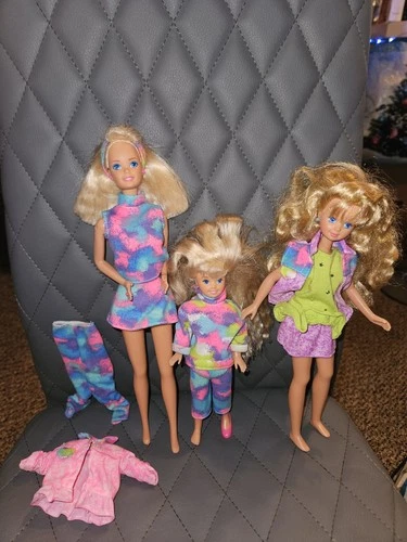Vintage Barbie Sharin Sisters Gift Set 3 Barbie Stacie Skipper 1991 Lot 90s Toys