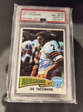 1975 Topps ROOKIE Joe Theismann #416 -psa 8 Auto 10 - Redskins - Autograph