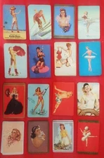 40 Vintage Pinup Playing Cards Mint & Near Mint  1940s-1960s Elvgren Vargas, etc