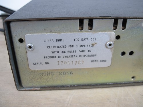 Vintage Cobra 29GTL Radio Émetteur-récepteur Micro Dynascan Hong Kong Pièces Réparation - Photo 8/11