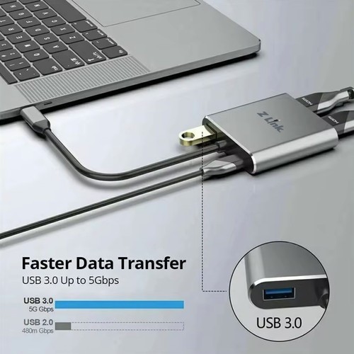 HUB USB C 4 en 1 con HDMI 4K, USB A 3 - Imagen 5 de 6