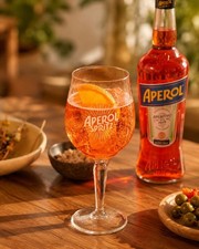 1x Aperol Spritz Signatue Glass Bowl Pedestal Goblet 16oz 45cl 450ml Genuine NEW