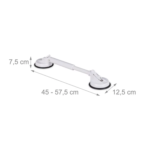 2 asas ducha ventosa Soporte ducha Agarradera extensible Asidero baño Asa bañera - Imagen 4 de 9