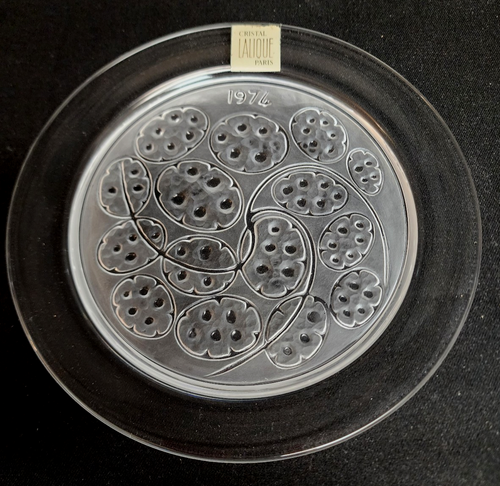 LALIQUE FRANCE 1974 Jahresteller Sou D'Argent Silber Pennies mit Box + Papiere 81/4" - Bild 2 von 6