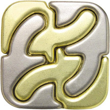  Square Hanayama Metal Brainteaser Puzzle Mensa Rated Level 6, for Ages 12 and