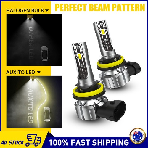 AUXITO 2x H8 H9 H11 LED Headlight Globes Bulbs 25W 22000LM High Low Beam 12V - Picture 10 of 11