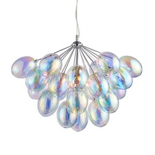 Ceiling Light Silver Infinity 6 Chrome Iridescent Endon 76450