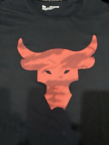 Project Rock Shirt Herren 2XL XXL Schwarz Under Armour Lift Gym Logo Freizeit - Bild 2 von 7