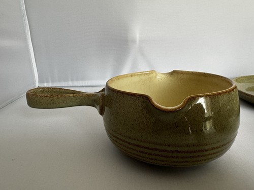 DENBY CAMELOT TWIN LIP GRAVY SAUCE BOAT & SAUCER, GREEN, MANOR, REGENCY COUNTRY - Afbeelding 4 van 15