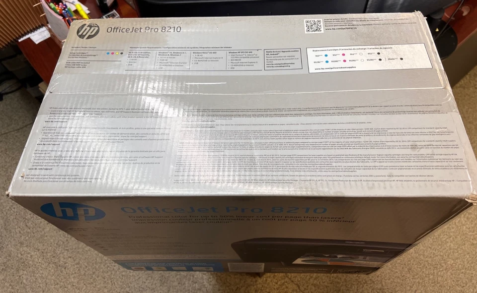 HP OfficeJet Pro 8210 Wireless Color Printer Instant Ink ready D9L64A NEW IN BOX - Image 2 of 4