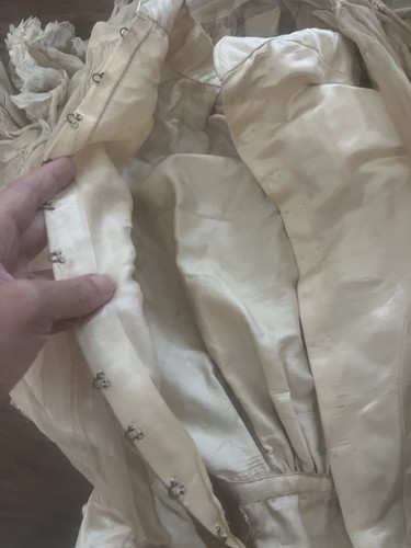 Early Antique Victorian wedding dress Lace - Bild 17 von 22