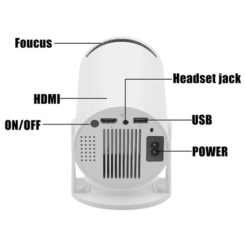 4K LED Smart Android Projector HD 5G WiFi Bluetooth HDMI USB Office Home Theater - Afbeelding 13 van 14