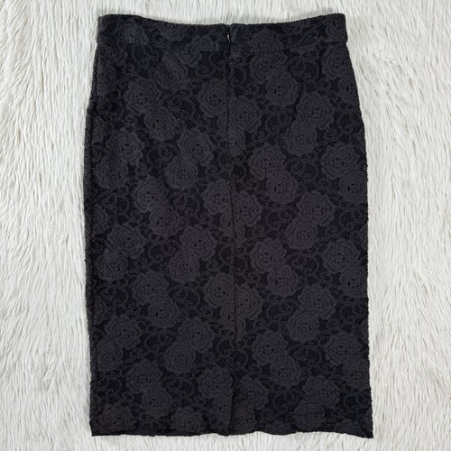 Maeve Black Floral Lace Layer Straight&Pencil Knee Length Skirt Women's Small - Bild 4 von 24