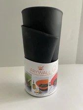 NEW 10” Black Silicone FryWall Spills Splatter Guard Protection BPA Free