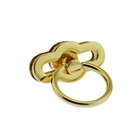 2Pcs Zinc Alloy Pressed Lock Clutch for Bags and Suitcase Golden