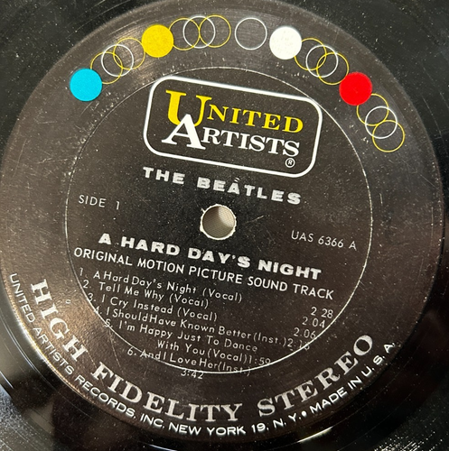 The Beatles - A Hard Day's Night - OG United Artists LP -I Cry Instead Stereo VG - Picture 4 of 5