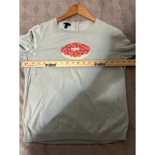 Talbots Petite Medio Azul Claro Donut Espinas Mezcla Algodón Detalle de Cremallera - Imagen 4 de 5