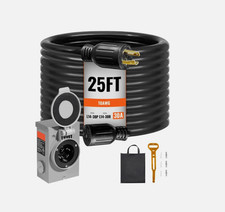 30 Amp Generator Cord and Power Inlet Box 25 FT NEMA L14-30P/L14-30R STW