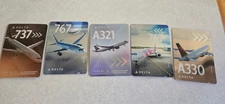 Delta Airline Planes Pilot Trading Cards Set of 5 
