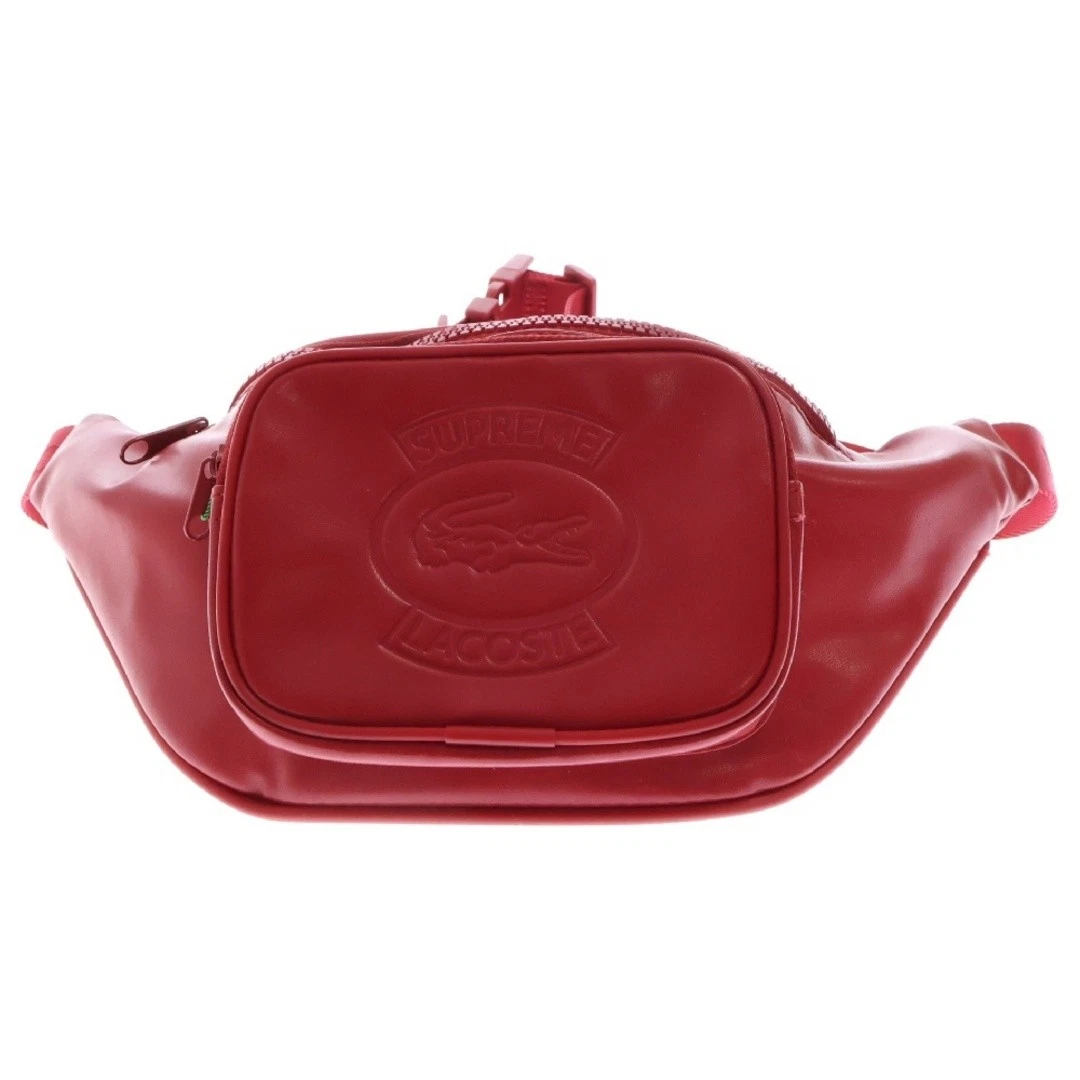 SUPREME 18SS x LACOSTE sac taille cuir épaule rouge occasion d6b3a479805b2a41834ca