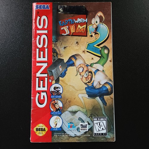 Sega Genesis Earthworm Jim 2 Spiel und Handbuch (Verpackung fehlt) getestet - Bild 2 von 11
