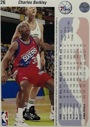 Charles Barkley PSA 7 - 1992 Upper Deck- 76ers, Auburn, Suns, “The Bread Truck “ - Picture 7 of 8