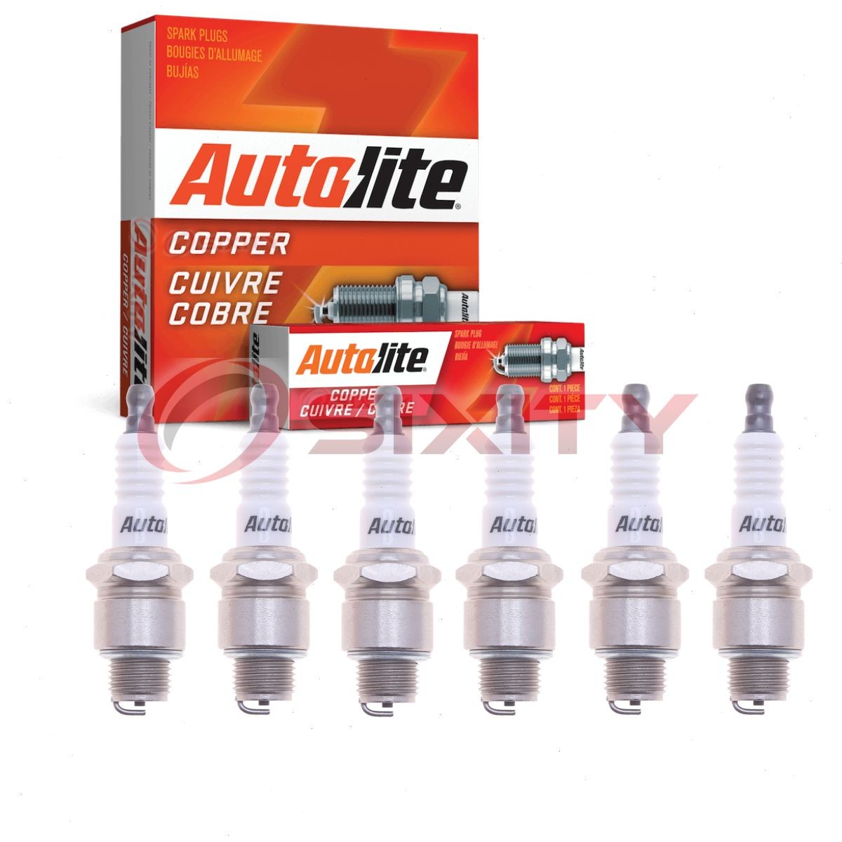6 pc Autolite Copper Core Spark Plugs for 1940 Fargo FJ1 Pickup 3.3L L6 sy
