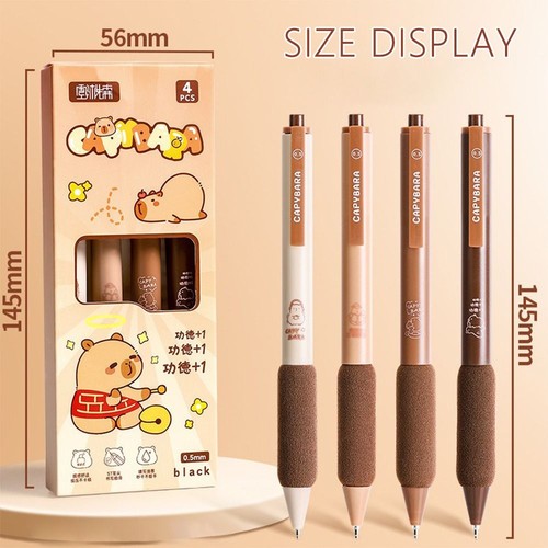 4PCS/Set 0.5MM Black Ink Gel Pen Quick Drying Ballpoint Pen Students - Picture 2 of 16