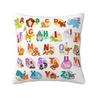 Educational Alphabet Animal Throw Pillow Covers 18 X 18 Inch Pillow Case for 6