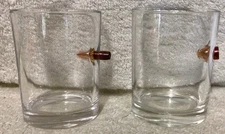 Lucky Shot 2nd amendment Bullet Whiskey Glass (2) & Trump 45 Whiskey glass. (1)