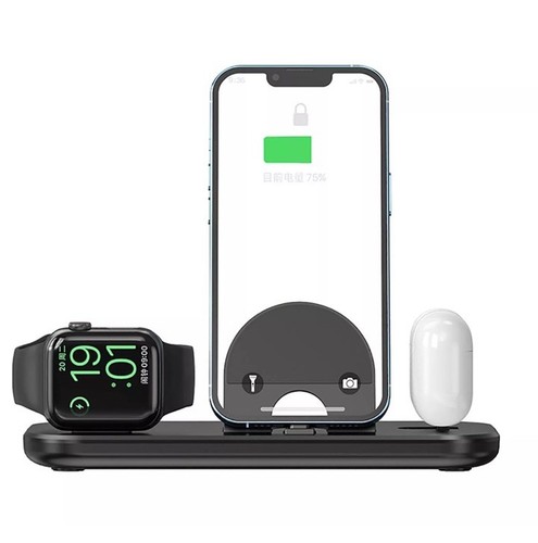 3in1 Foldable Charging Station For Apple AirPod iWatch 8/SE iPhone 14 12 XS Max - Picture 11 of 24