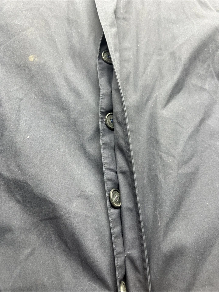 Vintage Botany 500 Men's Navy Blue trench Coat 40 S casual cozy event Y2K button - Image 4 of 4