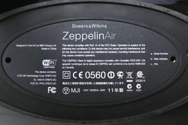Altavoz Bowers & Wilkins Zeppelin Air + Airplay + iluminación funcionamiento confirmado Foto 4 de 4