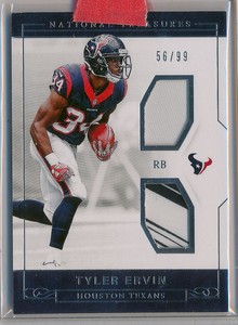 TYLER-ERVIN-2016-National-Treasures-Rookie-Gear-Dual-Ball-Glove-99-Texans-RC