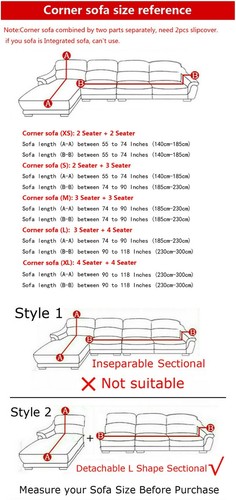 Stretch 1 2 3 4 Seater Sofa Covers Couch Chair Protector Solid/ Floral Slipcover - Picture 9 of 184