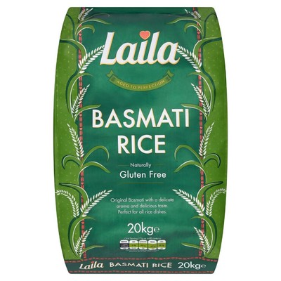 Laila Basmati Rice 20kg Naturally Gluten Free Suitable For Vegetarians 5020580400408 Ebay
