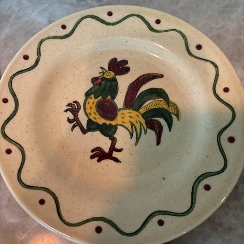 Metlox Poppytrail California Provincial Rooster Bread Dessert Plate 6.5” Set 4 - Picture 3 of 7