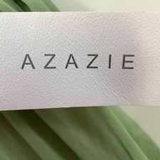 Azazie Jael Dress Womens Size A22 Sage Green Back Zip Ruffle