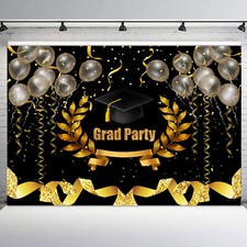10x8ft Graduation Party Balloon Confetti Vinyl Backdrop Photo Background