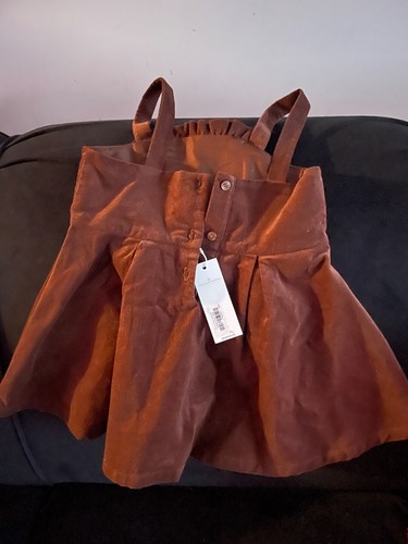 NEW W/ TAG JANIE AND JACK Chocolate Brown Ruffled Corduroy Jumper Sz 2T - Picture 6 of 6