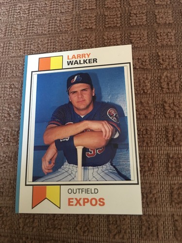 Larry Walker Montreal Expos Pocket Price Guide #34 Blue Border Oddball - Picture 1 of 3