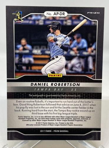 Daniel Robertson 2017 Chronicles Prizm Gold Vinyl Rookie Auto #1/5 Tampa Bay RC - Picture 2 of 11