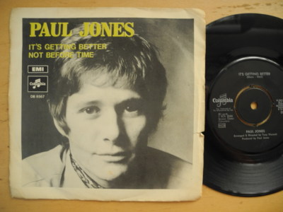 PAUL JONES It's Getting Better / Not Before Time 45 7'' single 1967 Sweden EX-