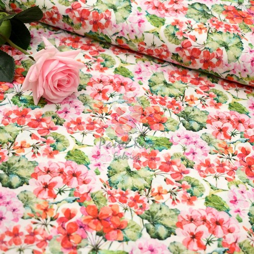 Pink Floral Rose and Hubble Fabric 100% Cotton - Metre FQ clothing craft - Picture 56 of 62